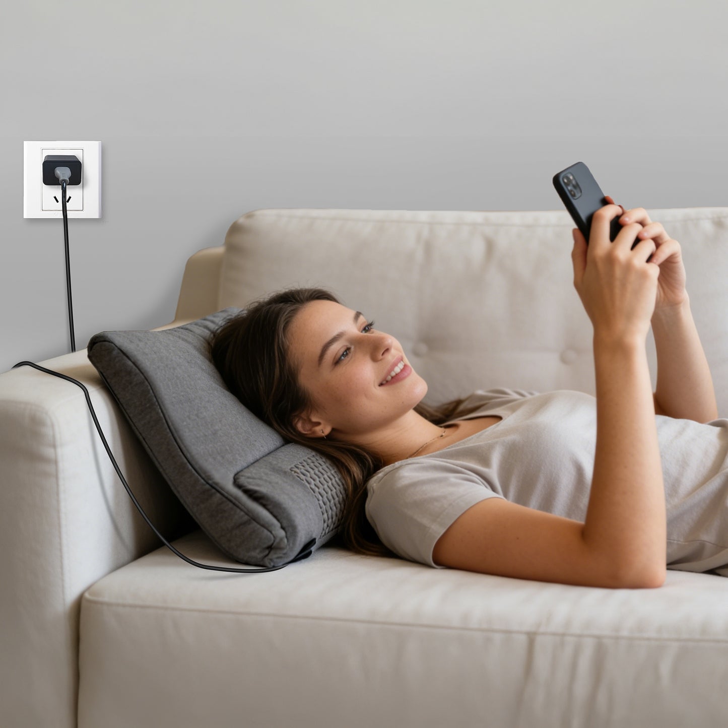 Ergonomic Heating Neck Massager Pillow With 3-Level